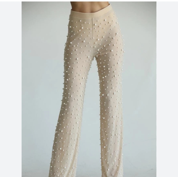 Nude Pearl 3 piece suit Sheer pant Size Small - Picture 7 of 7